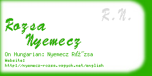 rozsa nyemecz business card